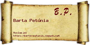 Barta Petúnia névjegykártya