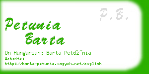 petunia barta business card